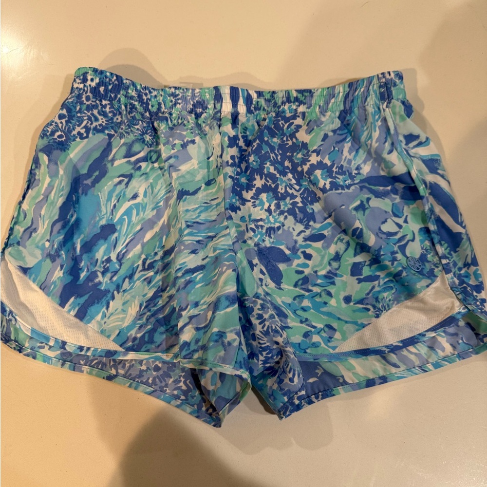 Lilly Pulitzer Blue and Green Athletic Shorts